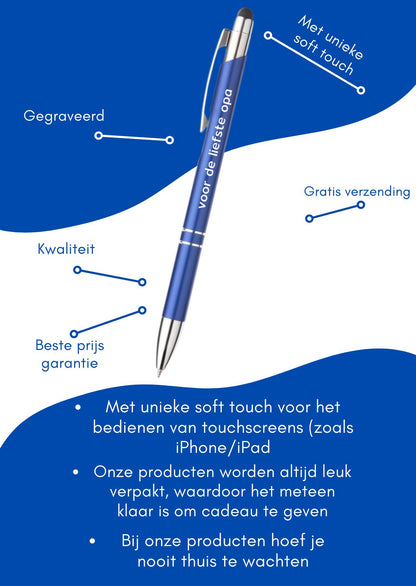 voor de liefste opa pen - gegraveerd 🔵 🔴 ⚫