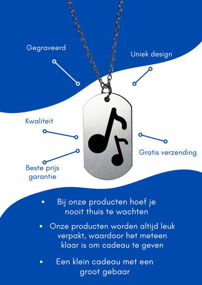 muzieknoot ketting