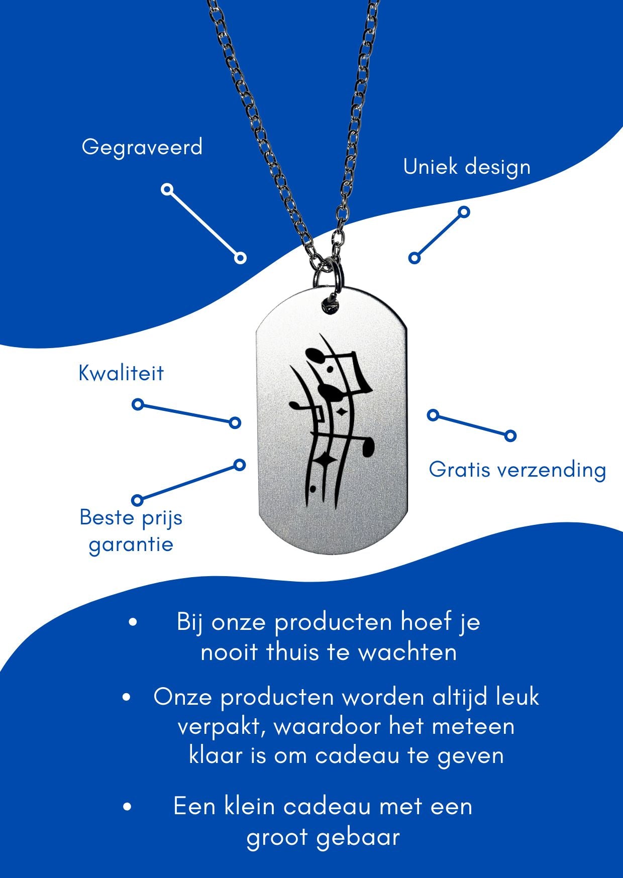 muzieknoot ketting