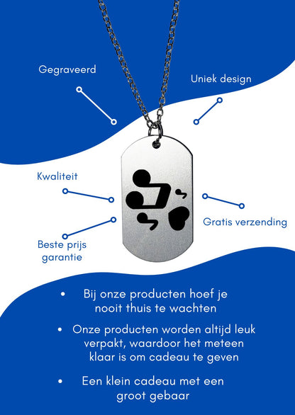 muzieknoot ketting