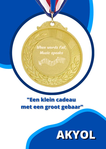 muziek sleutelhanger medaille 🥇🥈🥉