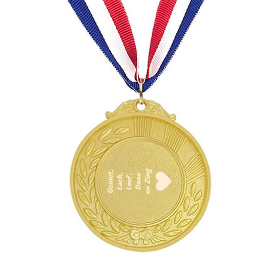 geniet lach leef dans en zing medaille 🥇🥈🥉