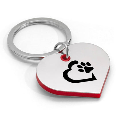 hondenpoot sleutelhanger hartvorm