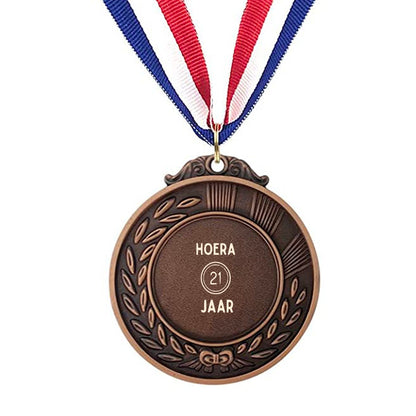 hoera 21 jaar medaille 🥇🥈🥉