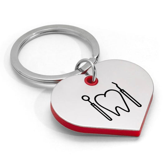 tandarts sleutelhanger hartvorm