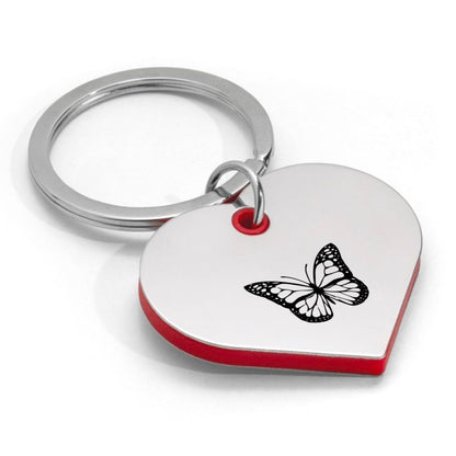 vlinder sleutelhanger hartvorm