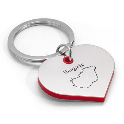hongarije sleutelhanger hartvorm