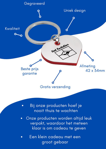 sint eustatius sleutelhanger hartvorm