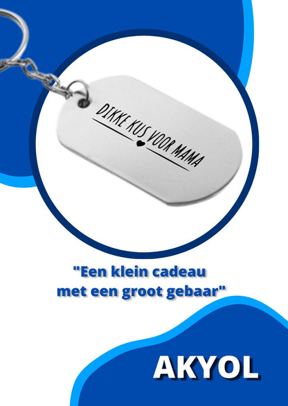 dikke kus voor mama sleutelhanger