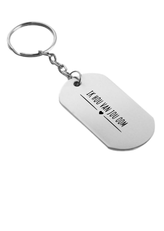 ik hou van jou oom sleutelhanger