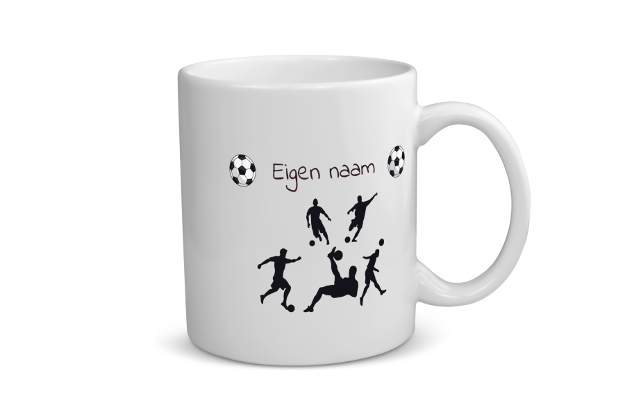 voetbal mok met eigen naam - Koffiemok - Theemok