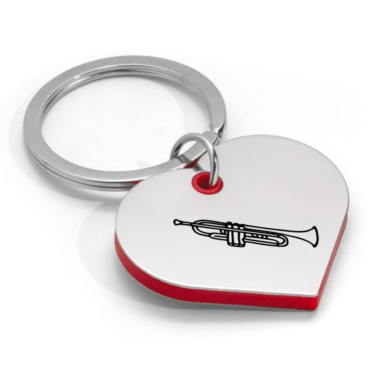 trompet sleutelhanger hartvorm