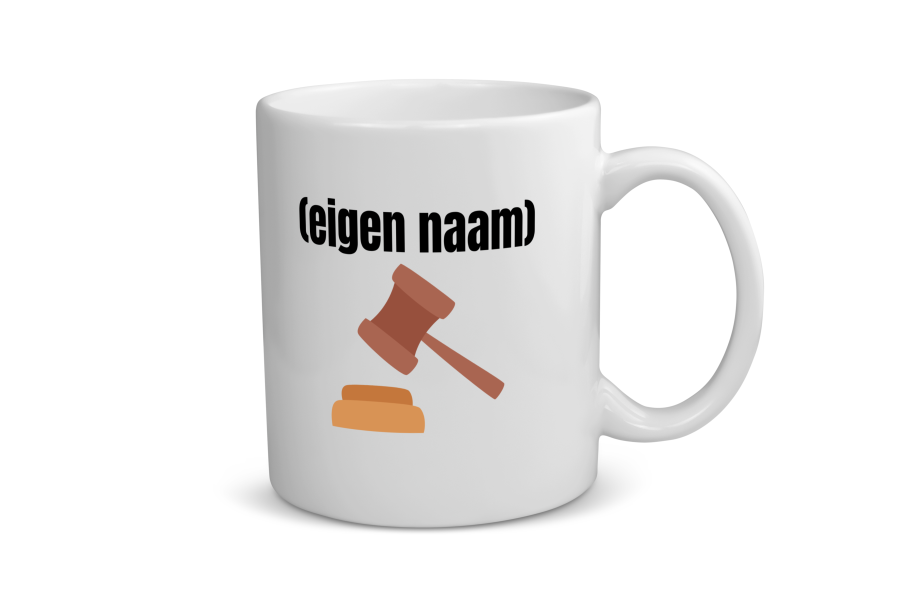 rechter met hamer Koffiemok - Theemok