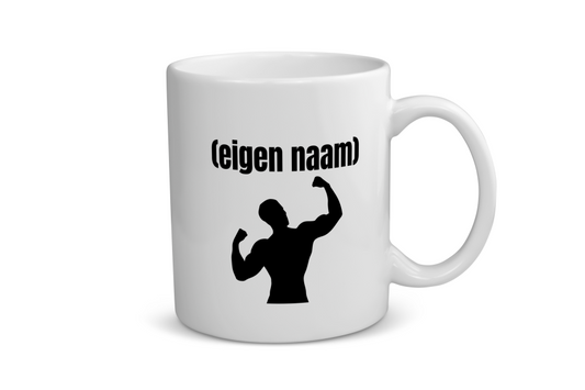 fitness man met eigen naam Koffiemok - Theemok