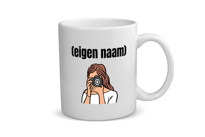 fotograaf vrouw met eigen naam Koffiemok - Theemok