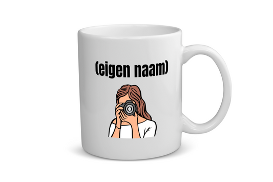 fotograaf vrouw met eigen naam Koffiemok - Theemok