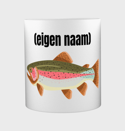 vis met eigen naam Koffiemok - Theemok