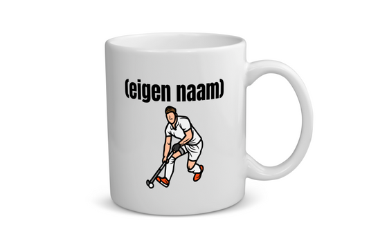 hockey man met eigen naam Koffiemok - Theemok