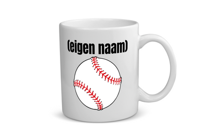 honkbal met eigen naam Koffiemok - Theemok