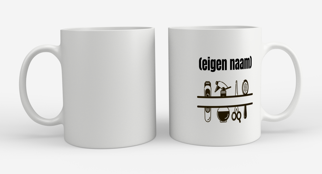 kappersmateriaal met eigen naam Koffiemok - Theemok