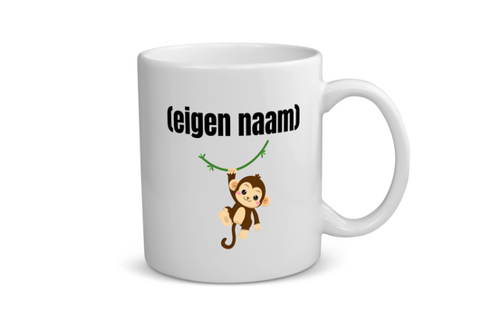 kleine aap met eigen naam Koffiemok - Theemok