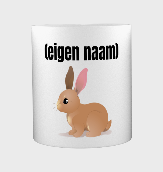 konijn met eigen naam Koffiemok - Theemok