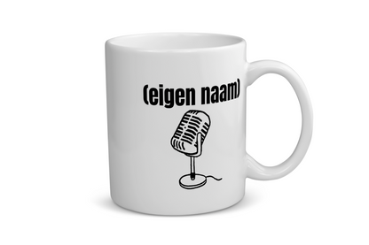 microfoon met eigen naam Koffiemok - Theemok