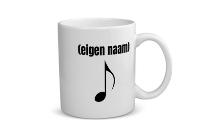 muzieknoot met eigen naam Koffiemok - Theemok