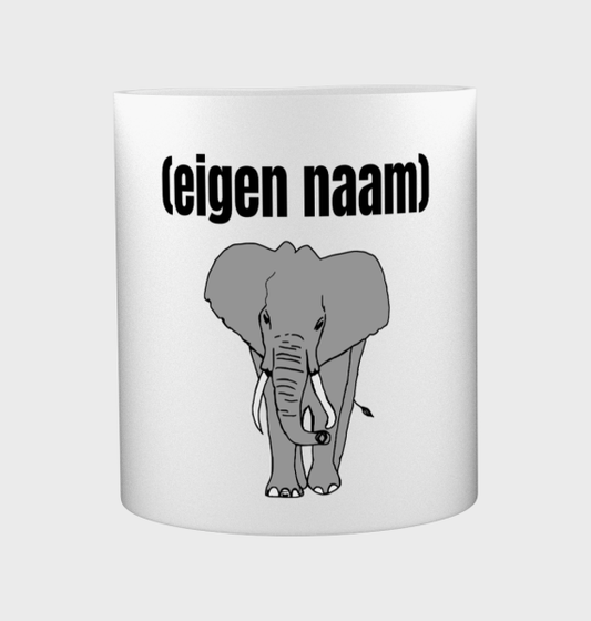 olifant met eigen naam Koffiemok - Theemok