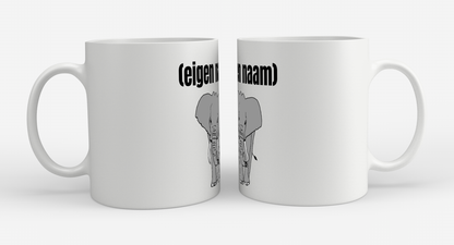 olifant met eigen naam Koffiemok - Theemok