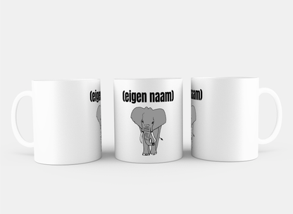 olifant met eigen naam Koffiemok - Theemok