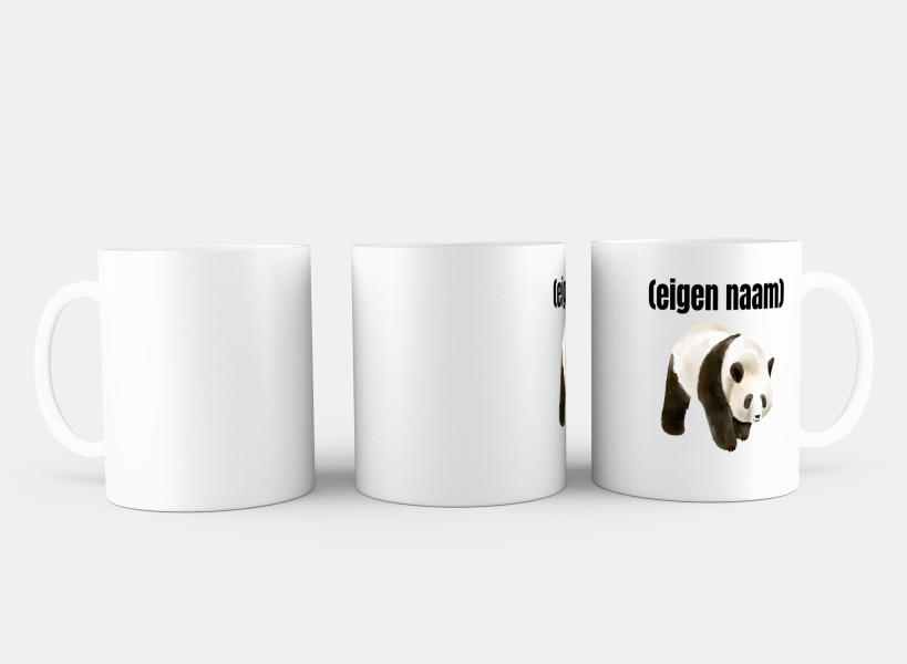 panda met eigen naam Koffiemok - Theemok