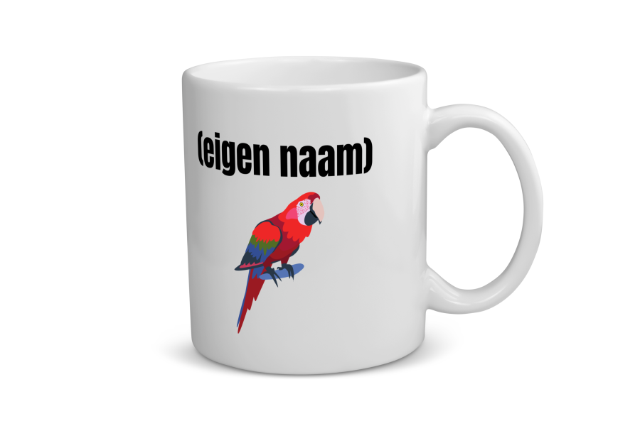 papegaai met eigen naam Koffiemok - Theemok