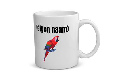 papegaai met eigen naam Koffiemok - Theemok