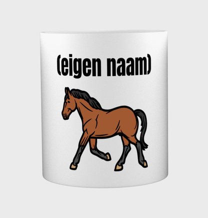 rennend paard met eigen naam Koffiemok - Theemok