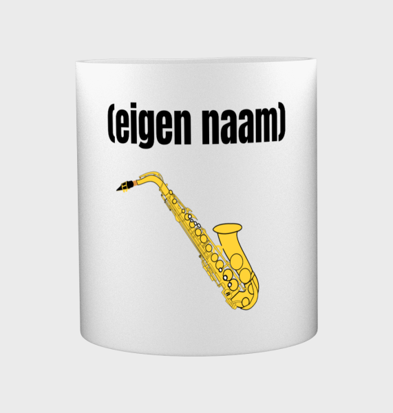 saxofoon met eigen naam Koffiemok - Theemok