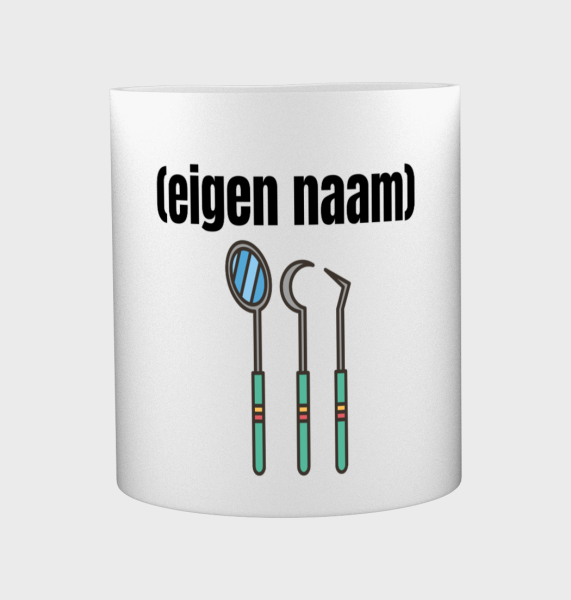 tandarts materiaal met eigen naam Koffiemok - Theemok