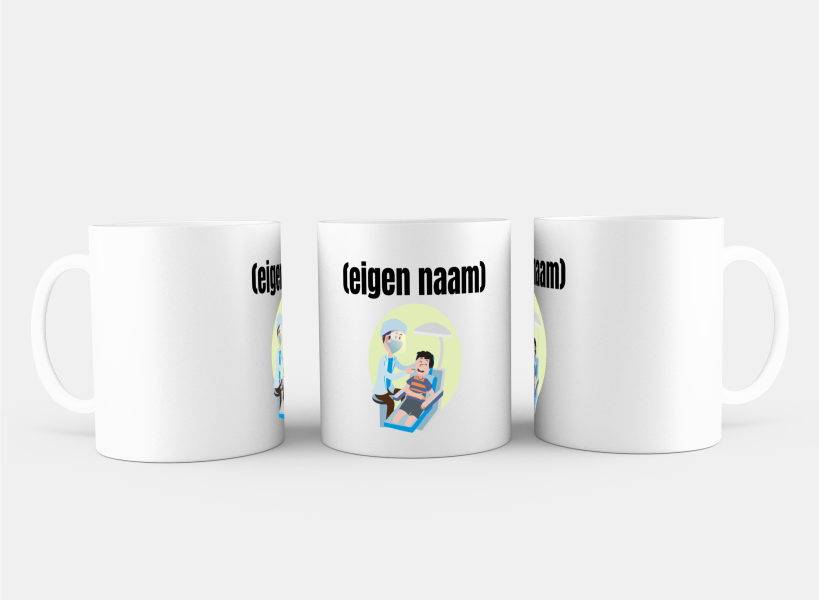 tandarts met eigen naam Koffiemok - Theemok