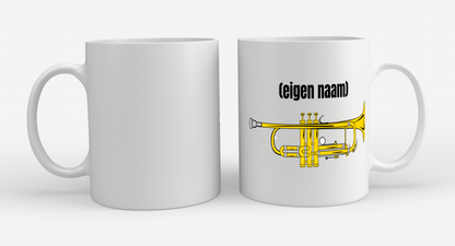 trompet met eigen naam Koffiemok - Theemok