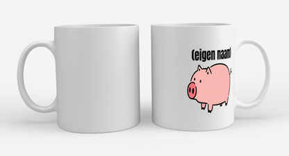 varken met eigen naam Koffiemok - Theemok