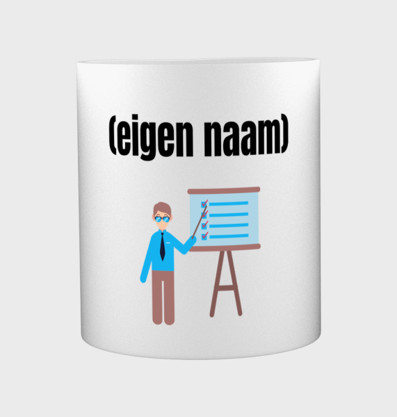 docent met checklist met eigen naam Koffiemok - Theemok