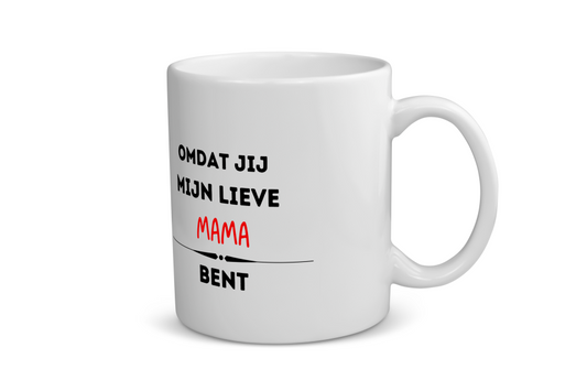 omdat jij mijn lieve mama bent Koffiemok - Theemok