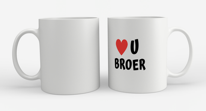 love u broer Koffiemok - Theemok