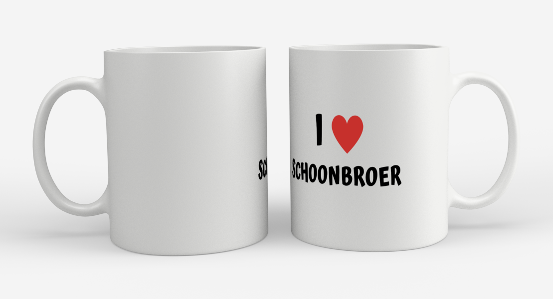 i love schoonbroer Koffiemok - Theemok