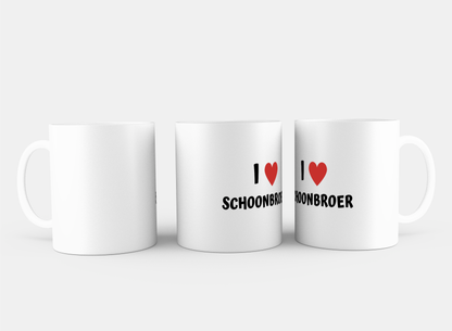 i love schoonbroer Koffiemok - Theemok