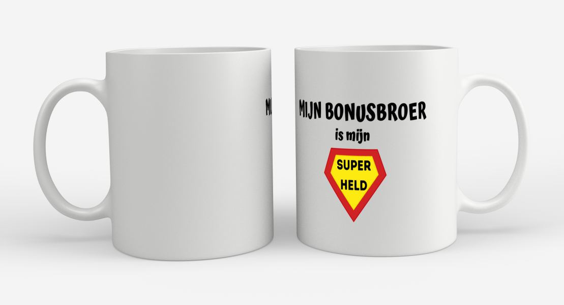 mijn bonusbroer is mijn superheld Koffiemok - Theemok