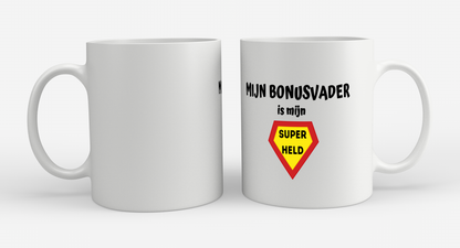 mijn bonusvader is mijn superheld Koffiemok - Theemok