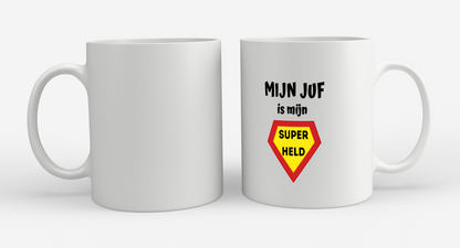 mijn juf is mijn superheld Koffiemok - Theemok