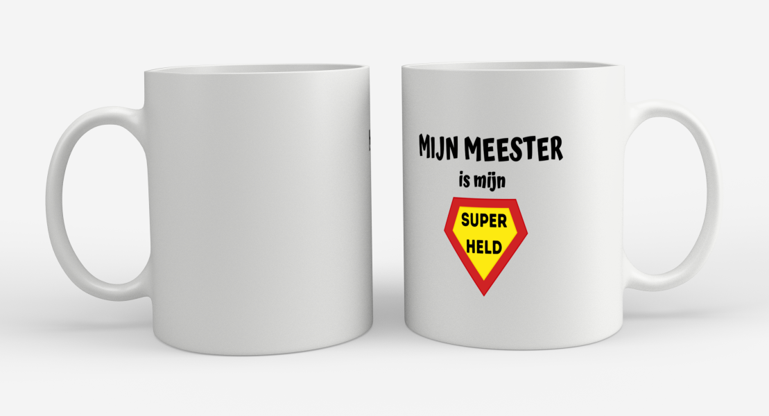 mijn meester is mijn superheld Koffiemok - Theemok