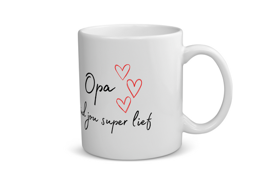 opa ik vind jou super lief Koffiemok - Theemok